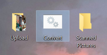 Double-click Convert to convert TIF images JPG